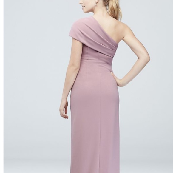 David's Bridal Ruched One-Shoulder bridesmaid - Picture 3 of 5